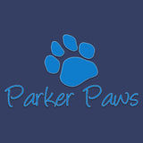 Parker Paws Blue Paw Print Left Chest Logo - Adult Unisex Full-Zip Hoodie Sweatshirt