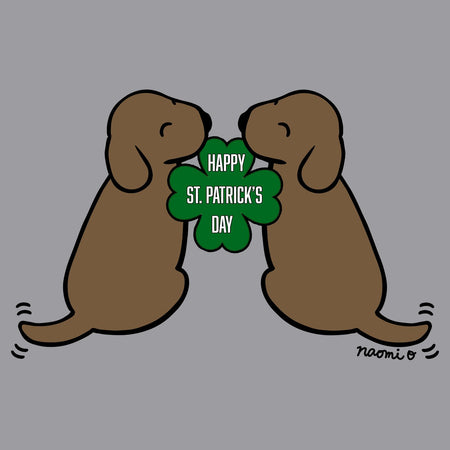 Happy St. Patrick's Day Chocolate Lab Puppies - Kids' Unisex T-Shirt