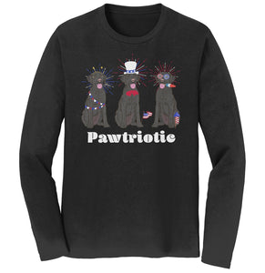 4th of July Lineup Black Lab - Adult Unisex Long Sleeve T-Shirt