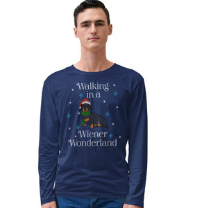  - Black Wiener Wonderland - Adult Unisex Long Sleeve T-Shirt