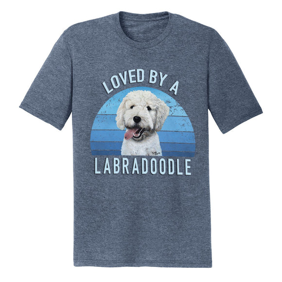 Parker Paws Store - Loved By A Labradoodle - Adult Tri-Blend T-Shirt