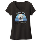 Parker Paws Store - Loved By A Labradoodle - Women's V-Neck T-Shirt