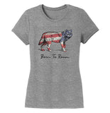 Wolf Flag Overlay - Women's Tri-Blend T-Shirt
