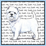 Westie Love Text - Adult Unisex T-Shirt