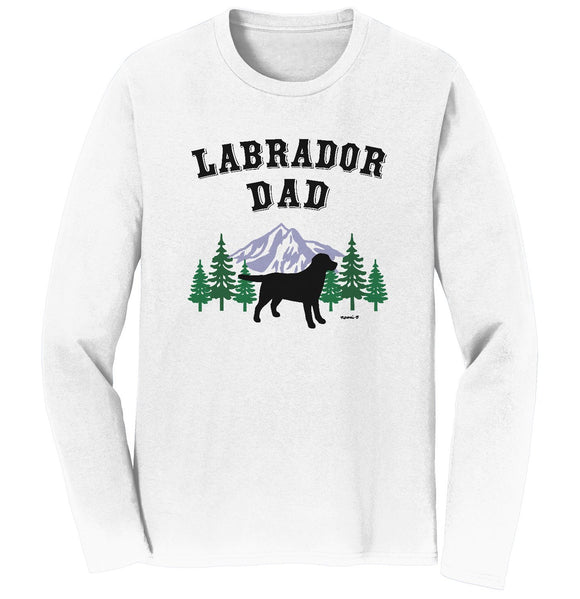 Black Lab Dad Mountain - Adult Unisex Long Sleeve T-Shirt