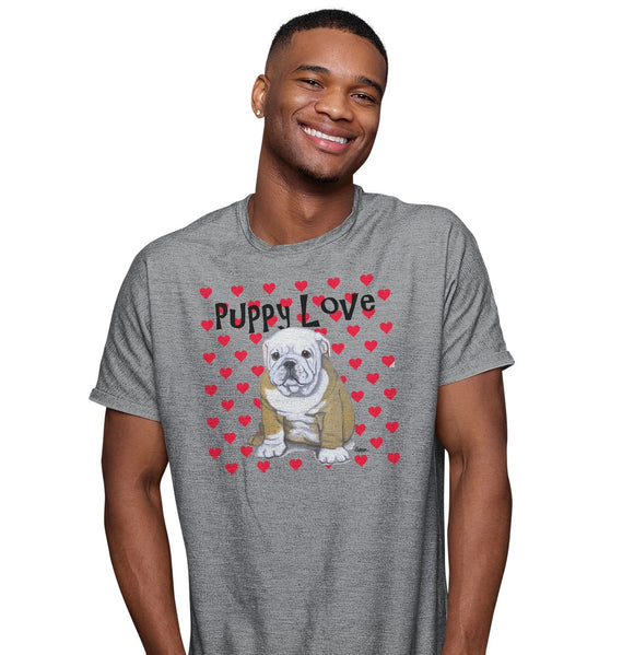 Animal Pride - Bulldog Puppy Love - Adult Unisex T-Shirt
