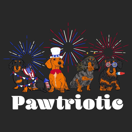 4th of July Lineup Dachshund - Adult Unisex T-Shirt