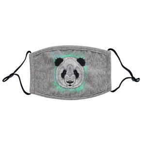 Panda Bear Blue Illustration Adult Adjustable Face Mask | NEW Zoo & Adventure Park