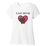 Flower Heart Chocolate Lab Mom - Women's Tri-Blend T-Shirt