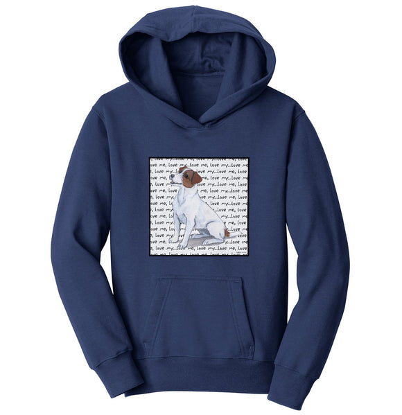 Jack Russell Terrier Love Text - Zeppa Studios - Kids' Unisex Hoodie Sweatshirt
