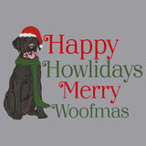 Merry Woofmas Black Lab - Adult Unisex Crewneck Sweatshirt