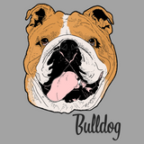 Bulldog Headshot - Women's V-Neck T-Shirt