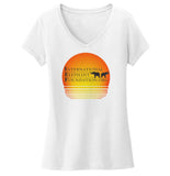 IEF Sunset Logo - Women's V-Neck T-Shirt