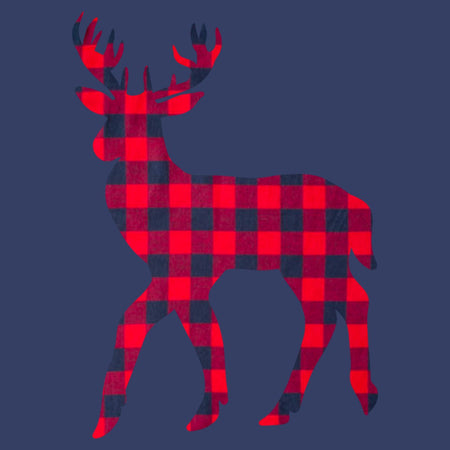 Plaid Deer - Adult Unisex Hoodie Sweatshirt