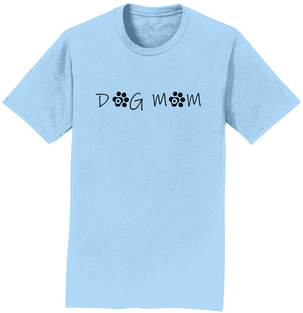 Dog Mom - Paw Text - Adult Unisex T-Shirt