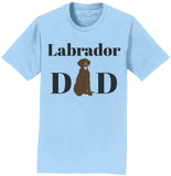 Chocolate Labrador Dad Illustration - Adult Unisex T-Shirt
