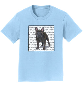 Frenchie Love Text - Kids' Unisex T-Shirt