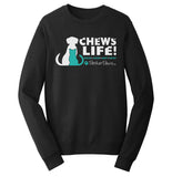 Parker Paws Logo Chews Life - Adult Unisex Crewneck Sweatshirt