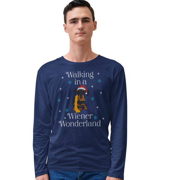  - Wire Haired Wiener Wonderland - Adult Unisex Long Sleeve T-Shirt