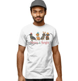 Dachshund Christmas Line Up - Adult Unisex T-Shirt