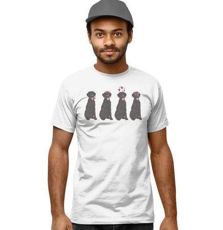 Black Lab Love Line Up - Adult Unisex T-Shirt