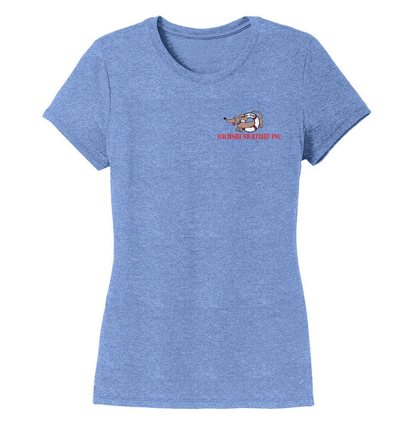 Dachshund Relief Inc - So Cal Dachshund Relief Left Chest Logo - Women's Tri-Blend T-Shirt