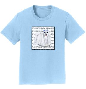 Maltese Love Text - Zeppa Studios - Kids' Unisex T-Shirt