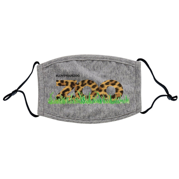 Love Your Zoo - Leopard Pattern Face Mask - Adjustable, Reusable - NEW Zoo & Adventure Park