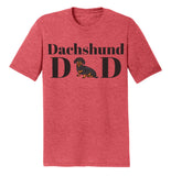 Dachshund Dad Illustration - Adult Tri-Blend T-Shirt