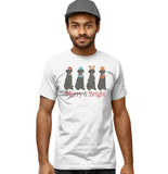 Black Lab Christmas Line Up - Adult Unisex T-Shirt