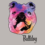 Colorful Bulldog Headshot - Women's V-Neck Long Sleeve T-Shirt