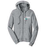 Parker Paws Logo Chews Life Left Chest - Adult Unisex Full-Zip Hoodie Sweatshirt