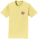 Yellow Lab USA Flag Heart Left Chest - Adult Unisex T-Shirt
