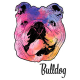 Colorful Bulldog Headshot - Adult Unisex Hoodie Sweatshirt