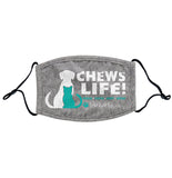 Parker Paws Logo Chews Life - Adult Adjustable Face Mask