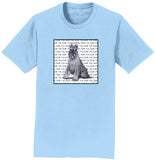 Schnauzer Love Text - Adult Unisex T-Shirt