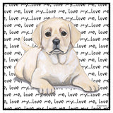 Yellow Lab Puppy Love Text - Adult Unisex T-Shirt