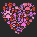 Pink Paw Heart - Adult Adjustable Face Mask