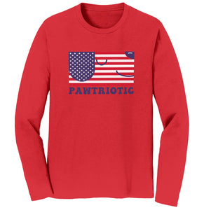 Pawtriotic Flag Dog - Adult Unisex Long Sleeve T-Shirt