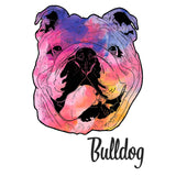 Colorful Bulldog Headshot - Women's V-Neck T-Shirt