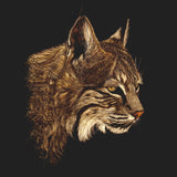 Bobcat Portrait on Black - Kids' Unisex T-Shirt