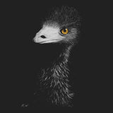 Emu on Black - Adult Unisex T-Shirt