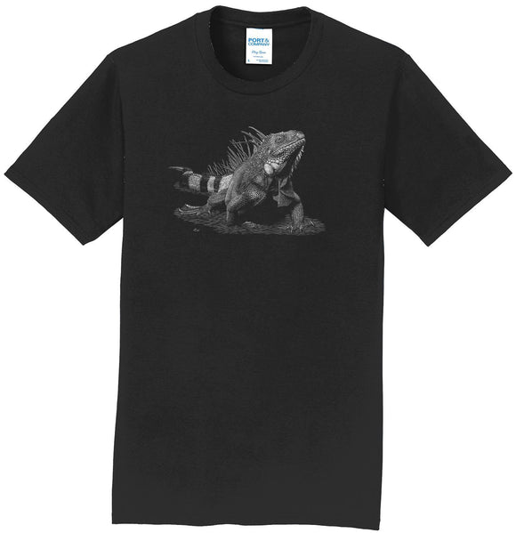 Iguana on Black - Adult Unisex T-Shirt