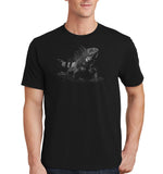 Iguana on Black - Adult Unisex T-Shirt