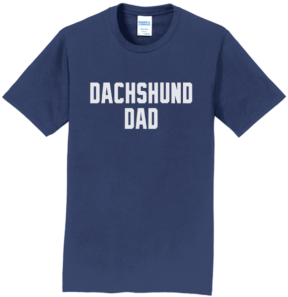 Dachshund Dad Block Font - Adult Unisex T-Shirt