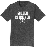 Golden Retriever Dad Block Font - Adult Unisex T-Shirt
