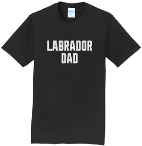 Labrador Dad Block Font - Adult Unisex T-Shirt
