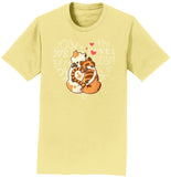Love Heart Cats Back - Adult Unisex T-Shirt