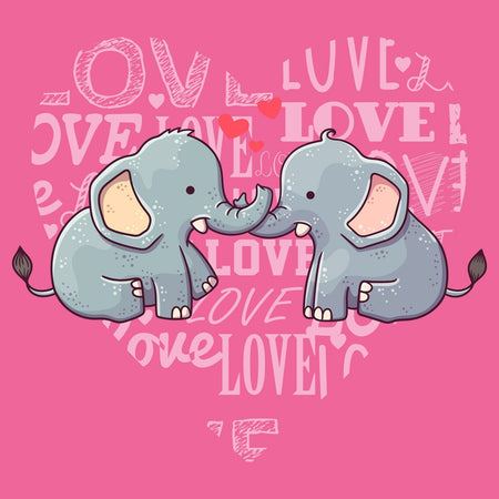 Love Heart Elephants - Women's Tri-Blend T-Shirt