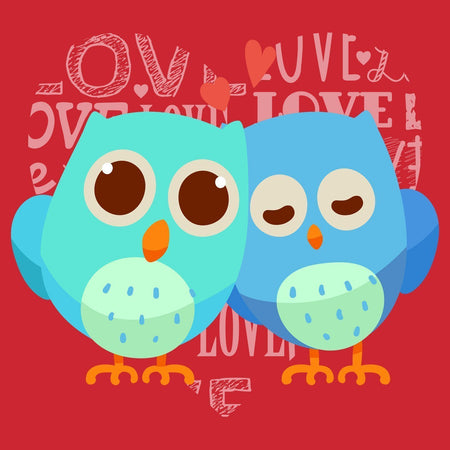 Love Heart Owls - Adult Unisex T-Shirt